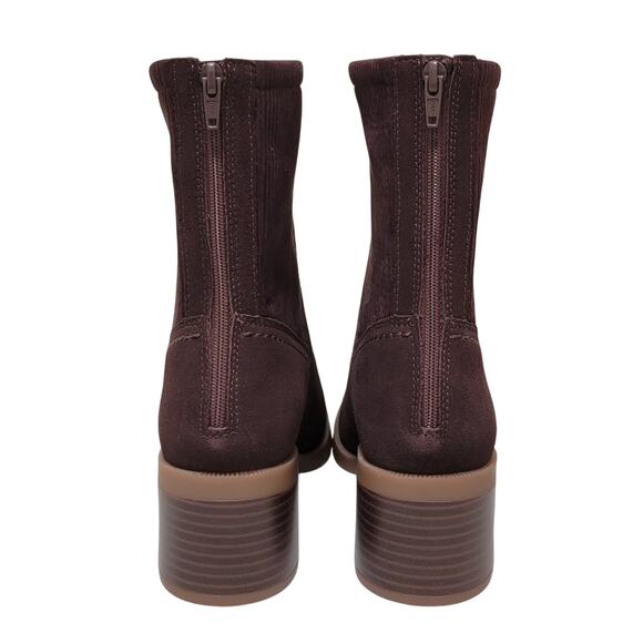 Clarks Women Lileigh Holly Block Heel Mid Calf Booties Size US 8.5M Dark Brown - Picture 5 of 7